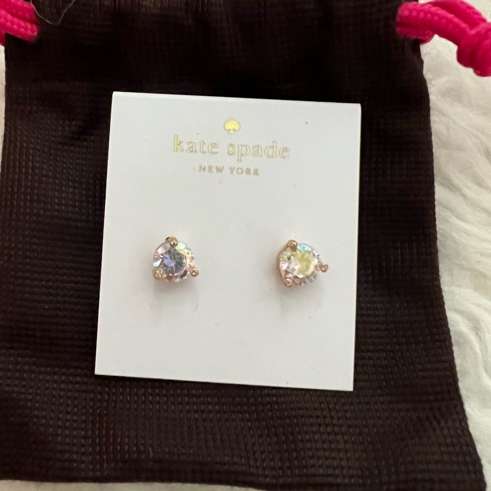 Kate Spade Rise and Shine Sparkly pierced earrings NWT